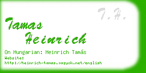 tamas heinrich business card